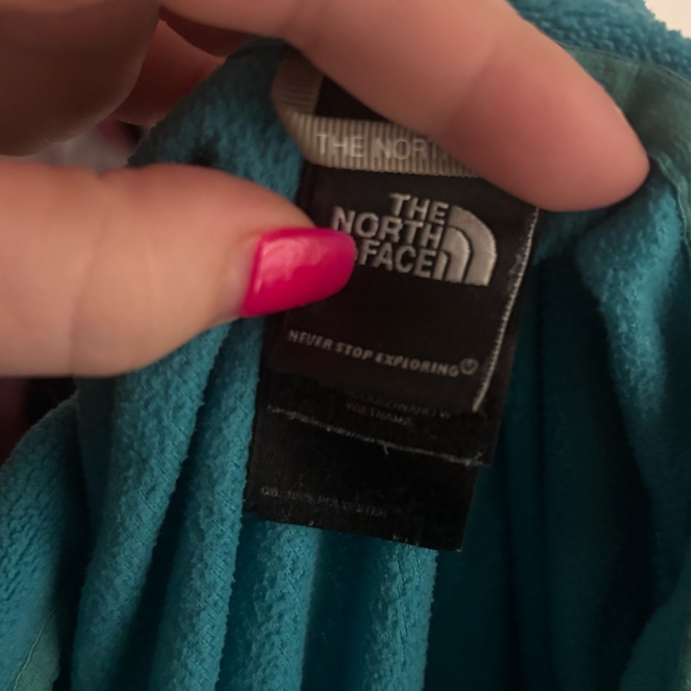 The North Face Teal Fleece Women’s Pullover Small - Picture 3 of 4